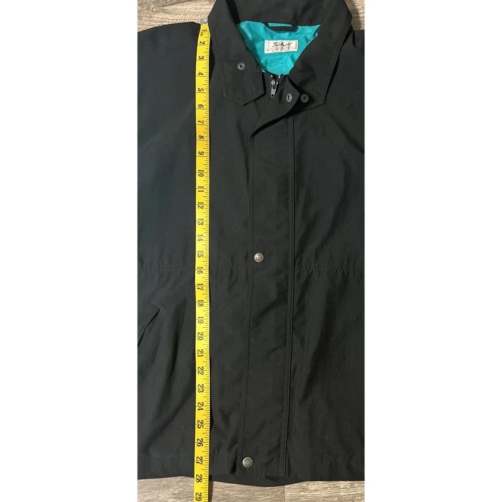 Titleist By Corbin Vintage Rain Jacket With Gore-Tex, Black/White/Teal Sz Large
